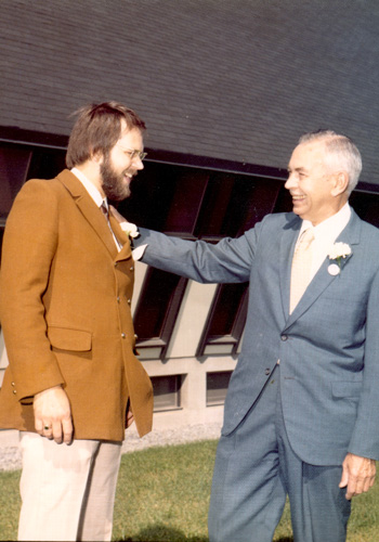 Paul with his Father on his Wedding Day